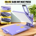 thumbnail image 2 of Prensa de Calor AKEYDIY 15x15 con Base Deslizante para Remeras Morada, 2 of 7