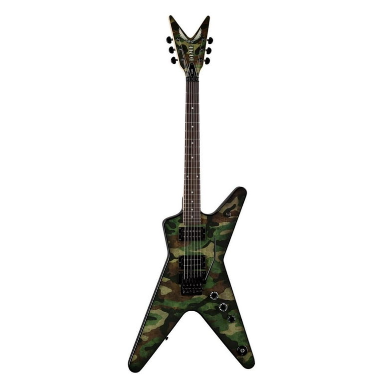Dean DimeBag Camo ML Electric Guitar, DB CAMO F HSPACK Case Bundle