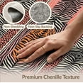 thumbnail image 6 of ODIKA Pink Wildlife Cheetah Motif Paneled Tiger Zebra Leopard Print for Dining Room, Under Table, Office, Non-Slip Chair-Friendly Floor, 6 of 7