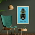 thumbnail image 2 of Sugar Skull Wall Art with Frame, Folkloric Penguin Illustration Dead Skeleton Animal with Colorful Floral Motifs, Printed Fabric Poster for Bathroom Living Room, 23" x 35", Multicolor, by Ambesonne, 2 of 2