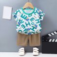 thumbnail image 2 of Toddler Boy Clothes Sets Cute Skateboard Bear Print Urban T-Shirt & Heather Gray Shorts 2-Piece Outfit Street Style Outfit 2-11 T, 2 of 6