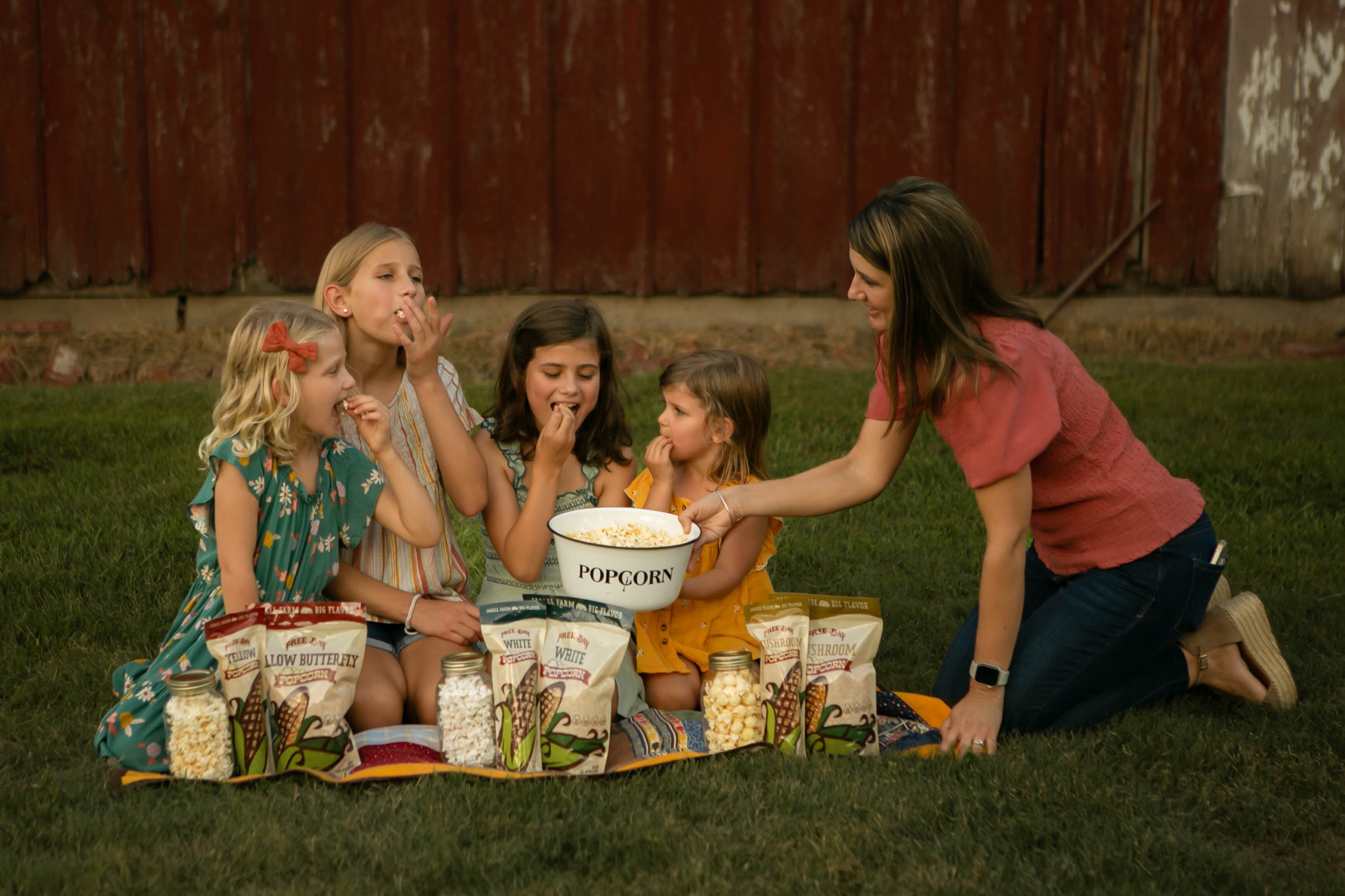 Free Day WHITE Popcorn, 35 lb Bag | farm fresh, non-GMO, white butterfly kernels | Small Farm. Big Flavor.