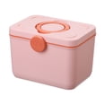 thumbnail image 1 of First Aid Box Plastic Storage Container Medicine Organizer Handheld First Aid Large Capacity Home Travel Emergency Kit Case Supplies Light pink, 1 of 9