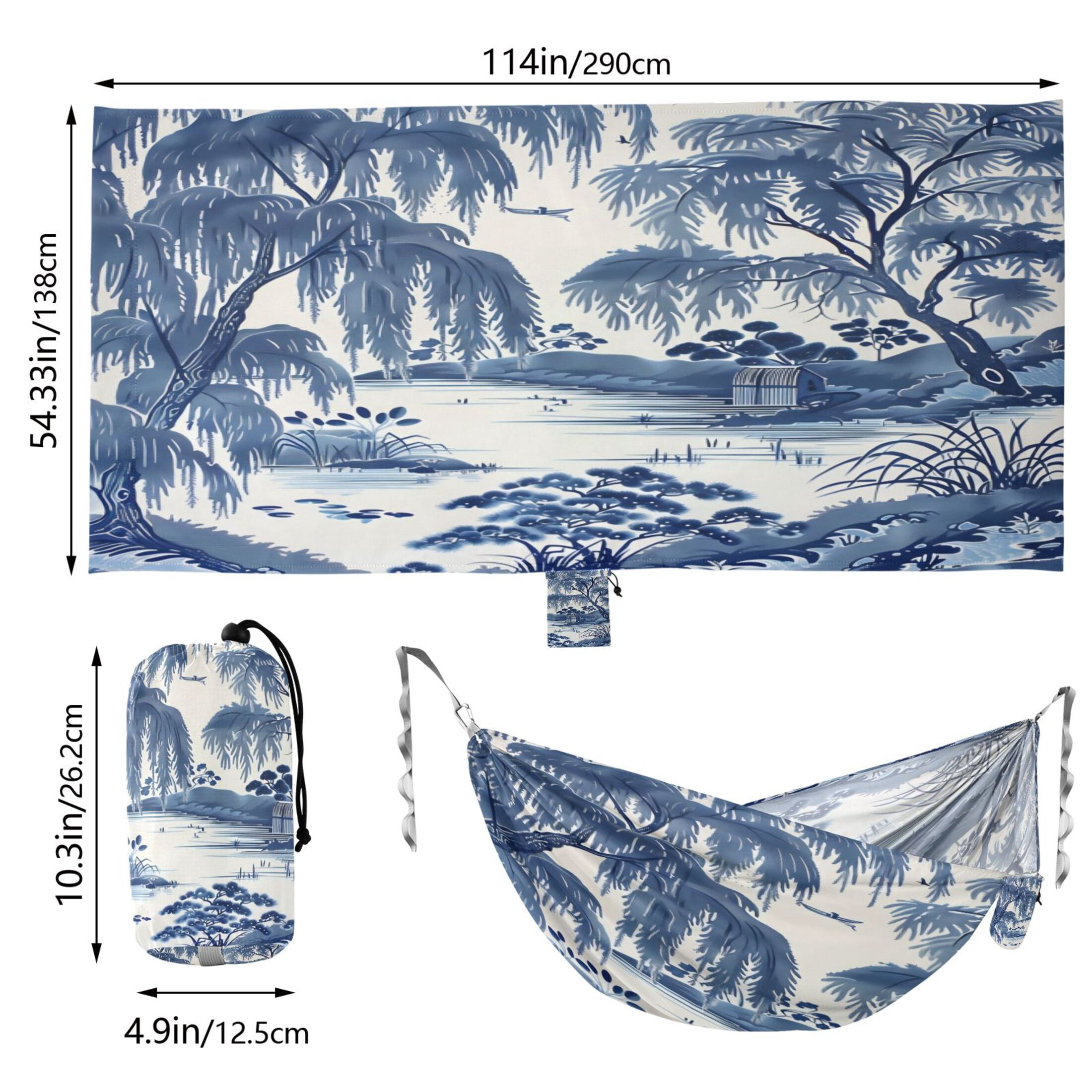 Hammock Camping Hammock Nylon Portable Hammock Travel Camping Hammock Blue Willow