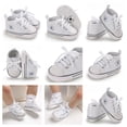 thumbnail image 4 of Walkers Zapatillas De Lona De Moda Para Bebés Recién Nacidos Niños Primeros Pasos Zapatos De Suela Suave Antideslizante Mocasines (0-18 M), 4 of 4
