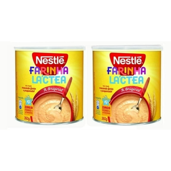 Farinha Lactea Brasileira Nestle - A Original  Pack 2x360g  Brazil in Texas  Bundle