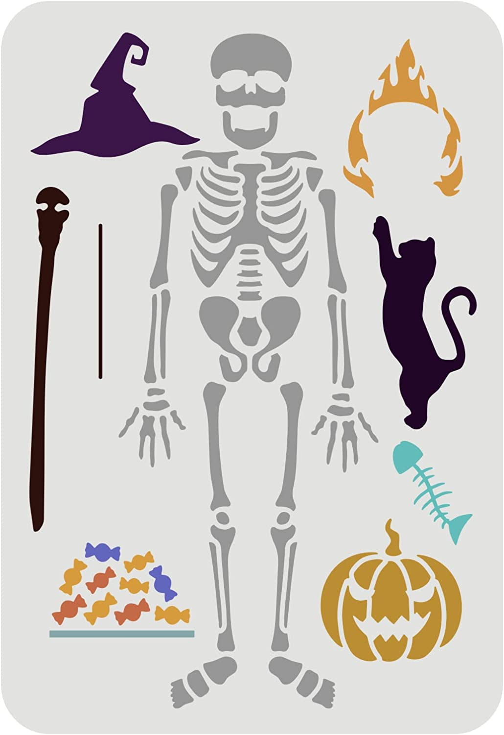 Human Ribcage Skeleton Bones Spooky Stencil 29.7x21cm Large A4 Size Template  with Free Matching Halloween Theme Design for Wood Floor Wall DIY Wall Wood  Signs Home Decor - Walmart.com