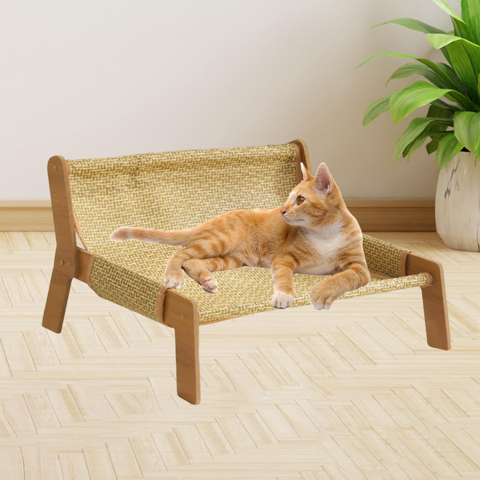 EHJRE 2-in-1 Cat Scratching Post, Lounger, Couch, Furniture Protector, Accessories for Cats to Sleep And Play, Comfortable, 52 X 44 X 29 Cm, Kitten Toy Cooling Cushion