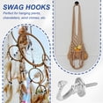 thumbnail image 6 of Uxcell Swag Hooks Heavy Duty Ceiling Hooks with Hardware Installation for Plants and Chandeliers Silver, 6 of 7