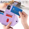 thumbnail image 2 of Allytech Galaxy A05 Wallet Case with Hand Wrist, Luxury PU Leather Shockproof RFID Blocking Cards Slots Stand Magnetic Closure Phone Case Cover for Samsung Galaxy A05, Purple, 2 of 8