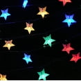 thumbnail image 4 of Outdoor Solar Star String Lights 30ft 50LED Multicolor Star Twinkle Lights Solar Powered Garden Decor Lights Playhouse Lawn Patio Landscape Decor Lights for Christams Spring Summer Party, 4 of 5