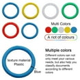 thumbnail image 3 of 100 Pcs Plastic Binder Rings Plastic Loose Leaf Rings Multi-Color Book Rings Flexible for Cards, Document Stack School Home, or Office Use, 3 of 5