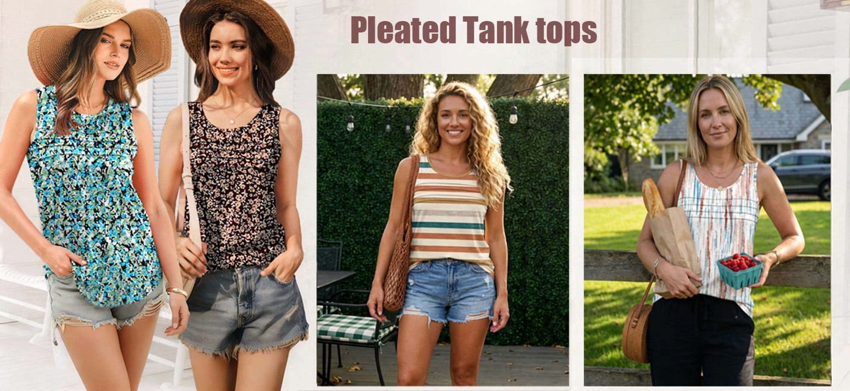 Fantaslook Women's Pleated Floral Tank Top photo 7
