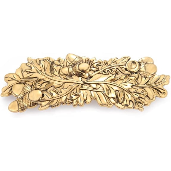 Dreamtimes Oak Leaf Hair Clip Large Hand Crafted Metal Barrette French Hair Clip Vintage Viking Celtic Knot Protection Hair Clip Barrettes Gift For Women Girl Viking Hair Accessories
