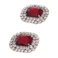 thumbnail image 1 of Ruiboury Rhinestone Shoe Clips Wedding Buckle DIY Bride Shoe Decorative Charms Red, 1 of 7