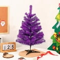 thumbnail image 5 of 2FT Artificial Christmas Tree Purple Tabletop Christmas Tree with Plastic Stand Mini Xmas Pine Tree for Party Supplies Indoor Outdoor Holiday Home Decoration Christmas Decor, 5 of 7