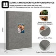 thumbnail image 3 of NestE Photo Album 4x6 450 Photos with Writing Space,4 x 6 Photo Book Linen Cover with Front Window, 4x6 Picture Album, 450 Photos Photo Album Book for Wedding Kids Travel Family Baby Pictures (Grey), 3 of 14