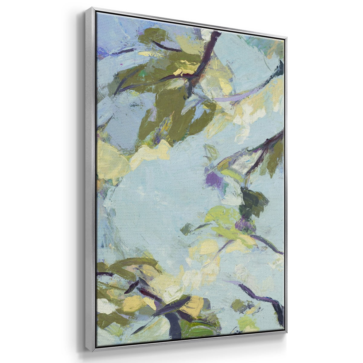 Aqua Sky Framed Premium Gallery Wrapped Canvas - Ready to Hang - 25 x 37 - Silver Floating Frame