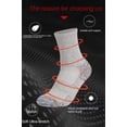thumbnail image 4 of 6 Pack Men's Merino Wool Hiking Socks Cushioned Warm Winter Thermal Crew Socks, 4 of 8