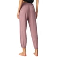 thumbnail image 2 of Running Sweatpants for Women Drawstring High Waist Side Stripes Workout Cotton Athletic Lounge with Pockets, 2 of 6