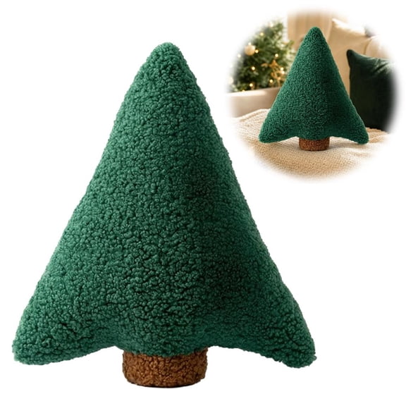 Christmas Pillows Set of Christmas Tree Shaped Soft Plush Decor Pillow