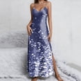 thumbnail image 1 of TaTaai Printed V-Neck Slip Dress for Women Sleeveless Camisole Nightgown with Side Slit Casual Summer Sleepwear Loose Gift, 1 of 8