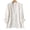 White, variant on Cotton Linen Blazer Women Lapel V Neck Lightweight Suit Jacket Button Down Long Sleeve Casual Loose Outwear With Pockets (XL, Beige)