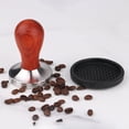thumbnail image 3 of Omgogo Prensa Para Granos De Café Con Base De Acero Inoxidable Barista Espresso De 53 Mm Con Tapete Tamper Con Base De Acero Inoxidable 304 Mango De Madera Accesorio Para Máquinas De Café Expreso Bari, 3 of 5