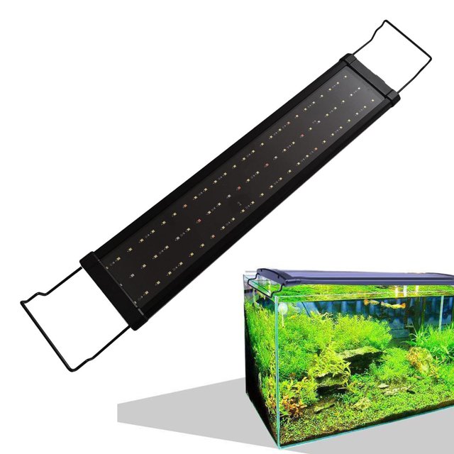 Práctica Iluminación LED para Acuarios de Plantas, Lámpara de Acuario de Completo para Plantas Acuáticas Y Acuarios Universales, Regulable 60cm 18W Salvador luz de acuario