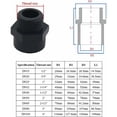 thumbnail image 5 of Extremo roscado macho de PVC 20 25 32 40 mm Extremo roscado para piscina Conexión mixta de PVC Manguito roscado de PVC (Diámetro interior 32 mm - Rosca de 1") R6UJFOOJK3Y, 5 of 5