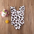 thumbnail image 2 of Kiapeise Baby Girl One-piece Swimsuit Leopard Print Sleeveless Ruffles Swimwear, 2 of 6