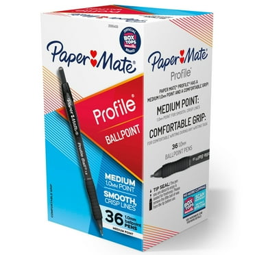 Profile Ballpoint Pen, Retractable, Bold 1 Mm, Black Ink, Translucent Black Barrel, 36/Pack