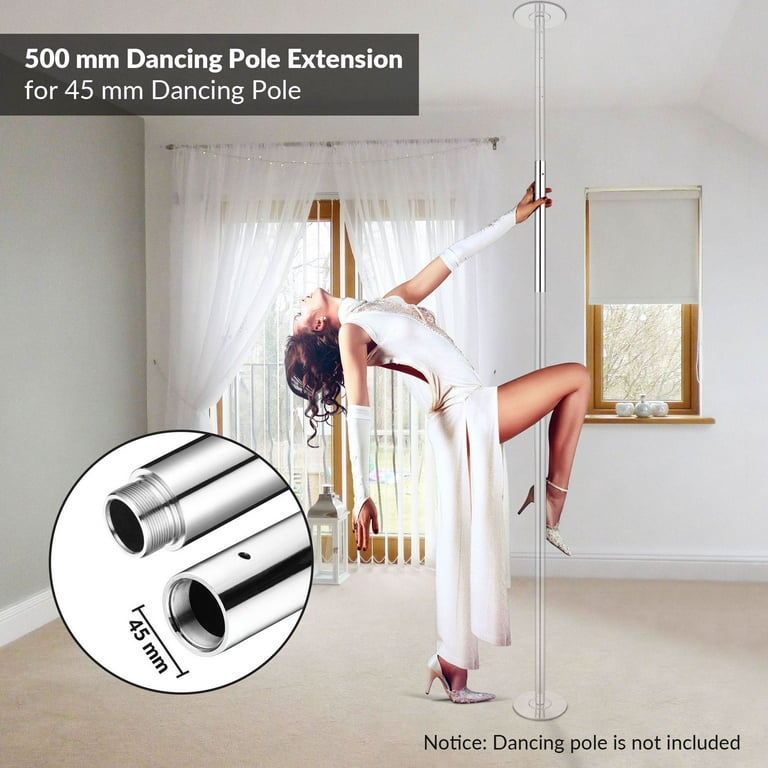 Yescom 10.3FT Professional Stripper Pole Static Spinning Dancing Pole Kit  with Extensions for Home Gym Fitness ,Silver