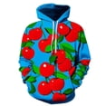 thumbnail image 4 of Nueva sudadera con capucha divertida con estampado de cerezas, moda de otoño, ropa deportiva con patrón de frutas, diseño informal y holgado, sudadera con capucha de calle para hombre 2024, 4 of 4