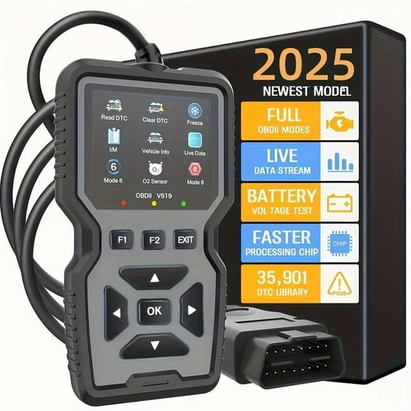 V519 OBD2 Scanner - Check Engine Code Reader for Cars & Trucks, 1996  Vehicles | Quick Code Erase