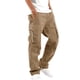 thumbnail image 1 of Pantalones cargo para hombre: múltiples bolsillos, cintura con cordón, tejido, estilo informal/deportivo para acampadas/senderismo., 1 of 8