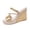 Gold, variant on Womens Wedge Platform Espadrille Slide Sandals Slip On Open Toe High Heels Casual Summer Shoes Pink 6.5