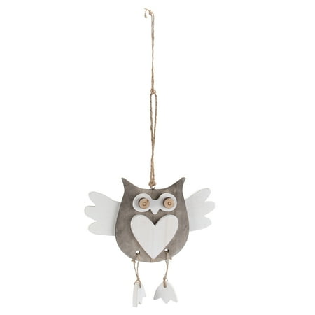 

1 Pc Christmas Owl Pendant Countryside Style Hanging Decors Carved Ornaments