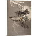 thumbnail image 1 of ARTCANVAS Hawk Holding a Small Bird Canvas Art Print by Watanabe Seitei - Size: 26" x 18" (0.75" Deep), 1 of 9