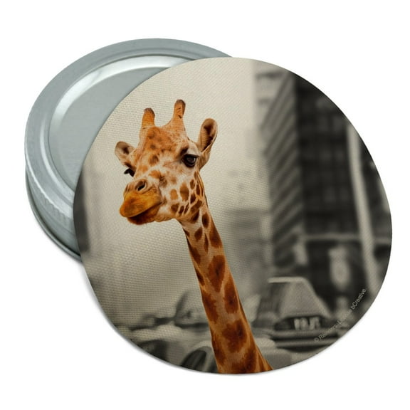Giraffe in Taxi Round Rubber Non-Slip Jar Gripper Lid Opener