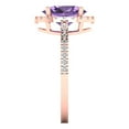 thumbnail image 3 of Clara Pucci 14K Rose Gold 2.27ct Alexandrite Solitaire with Accents Ring, 3 of 7