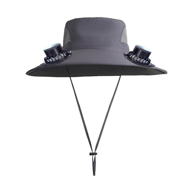 Chapeau de Pêcheur d'Été à Énergie Solaire pour Adultes / Conception en Maille Respirante - Protection Solaire Supérieure - Ajustement Confortable - Circonférence Réglable de 48 cm - Garde la Tête au Frais et au Sec - Activités de Plein Air