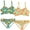 Caitlin Back Green/Yellow, variant on Kanu Surf Girls' Bathing Suit - 4 Piece UPF 50+ Quick Dry Bikini Swimsuit (5-16)