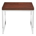 thumbnail image 6 of Pemberly Row End Table Espresso Wood Veneer Top with Chrome legs, 6 of 8