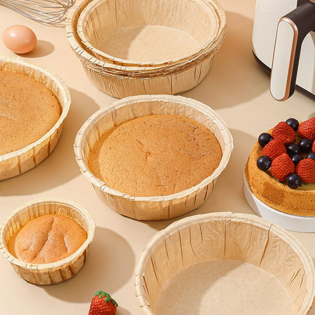 CRAFTHROU 10 Pcs Moule à Pâtisserie Jetable Papier Doré Résistant à la Chaleur pour Rassemblements en Cuisine