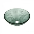 thumbnail image 7 of Renovator's Supply Frosted Green Tempered Glass Mini Bowl Vessel Sink with Drain, 7 of 7