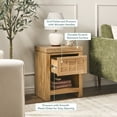 thumbnail image 3 of Walker Edison Modern 1 Drawer Nightstand Side Table - Heritage Oak, 3 of 13