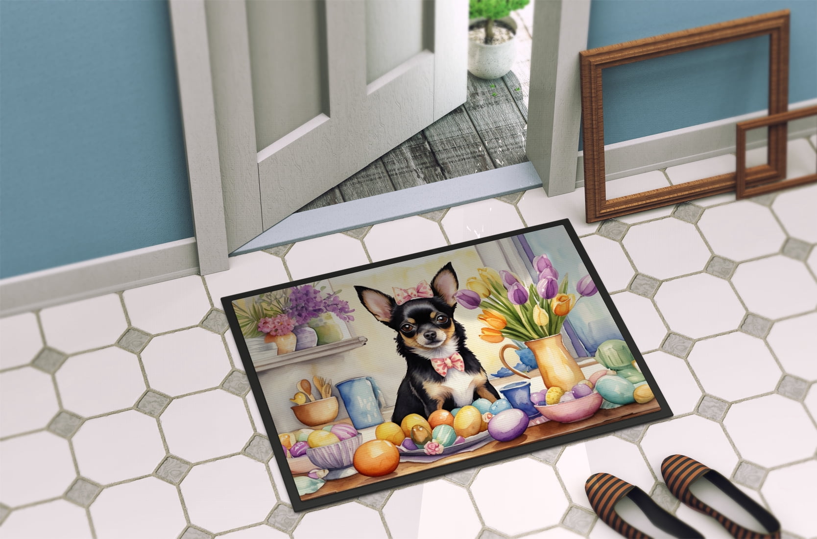 Decorating Easter Chihuahua Doormat 27 in x 18 in