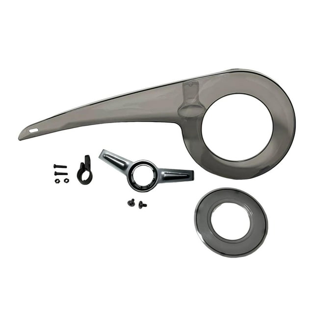 Cubierta de cadena de bicicleta para componentes portátiles de 32T-38T, accesorios de ciclismo al aire libre Conjunto completo negro transparente