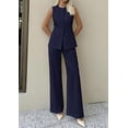 thumbnail image 4 of PRETTYGARDEN Women's 2 Piece Sets Summer Work Clothes Sleeveless Blazer Vest Pants Suits Spring Business Casual Outfits, 4 of 7